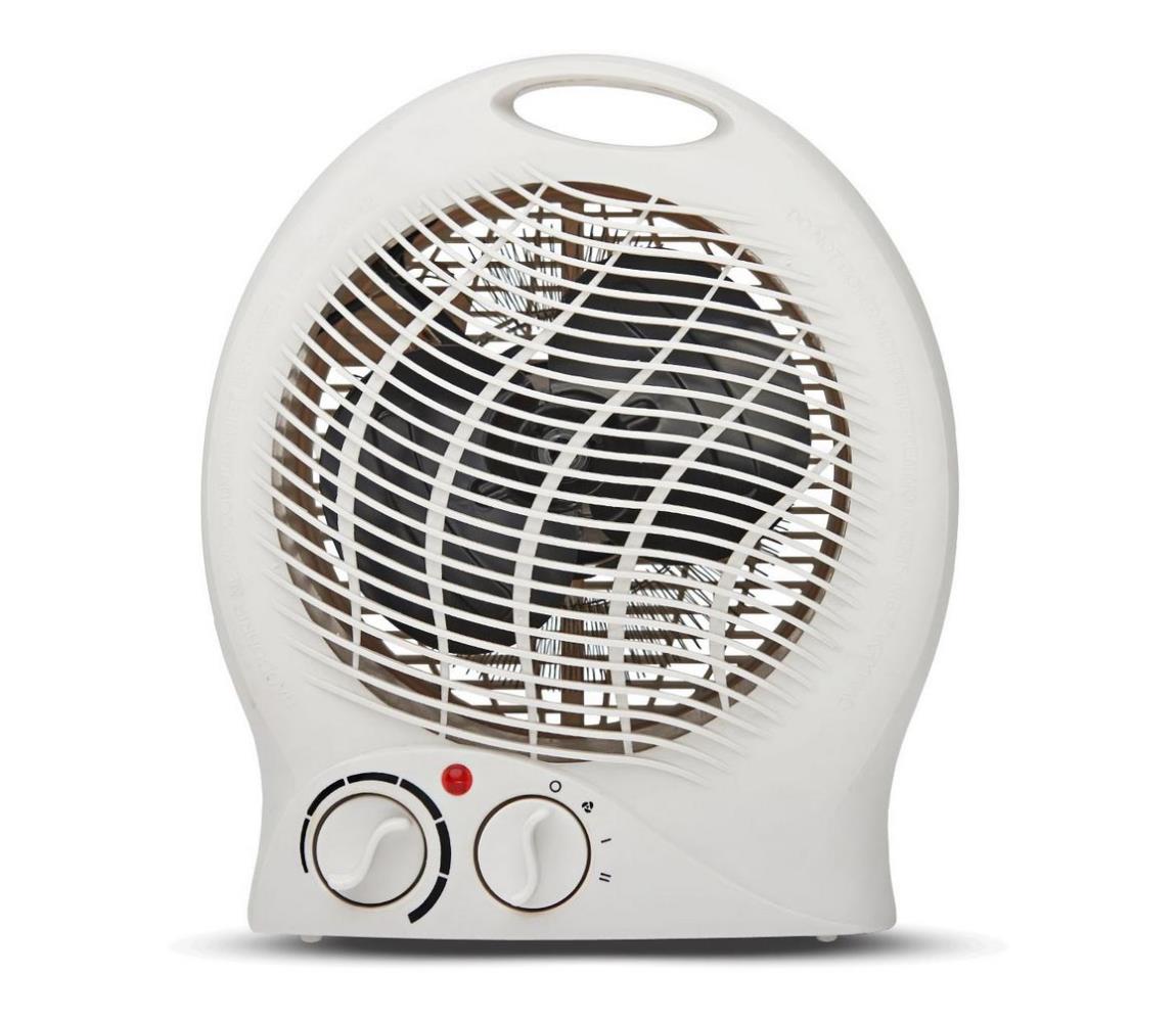 Kobi Ventilátor s topným tělesem ZEFIR 1000/2000W/230V bílá KB0228