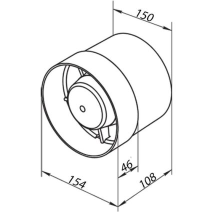 Ventilátor VENTS 150VKO potr.15cm