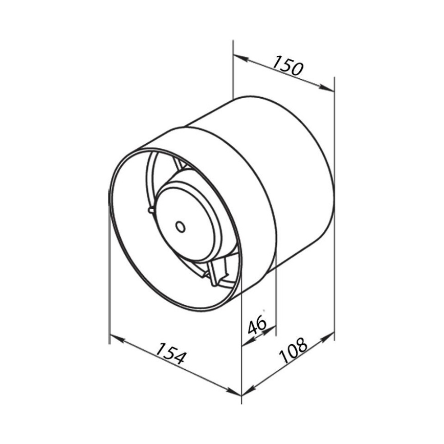 Ventilátor VENTS 150VKO potr.15cm