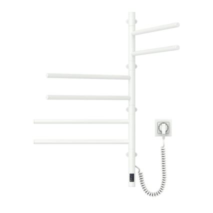 Vertaduro - Elektrický otočný sušák na ručníky s termostatem ARA 105W/230V 80x49 cm IP44 bílá