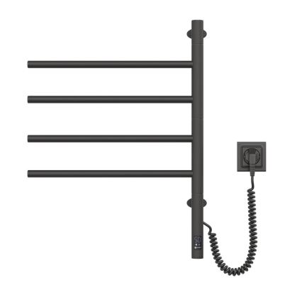 Vertaduro - Elektrický otočný sušák na ručníky s termostatem ARA 60W/230V 65x49 cm IP44 černá