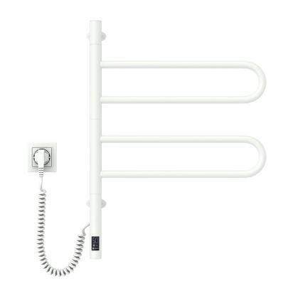 Vertaduro - Elektrický otočný sušák na ručníky s termostatem ELA 60W/230V 65x49 cm IP44 bílá