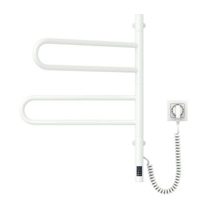 Vertaduro - Elektrický otočný sušák na ručníky s termostatem ELA 60W/230V 65x49 cm IP44 bílá