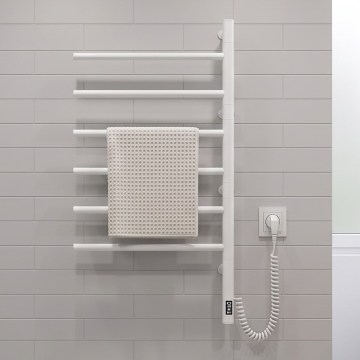 Vertaduro - Elektrický otočný sušák na ručníky s termostatem ARA 105W/230V 80x49 cm IP44 bílá
