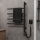 Vertaduro - Elektrický otočný sušák na ručníky s termostatem ARA 60W/230V 65x49 cm IP44 černá