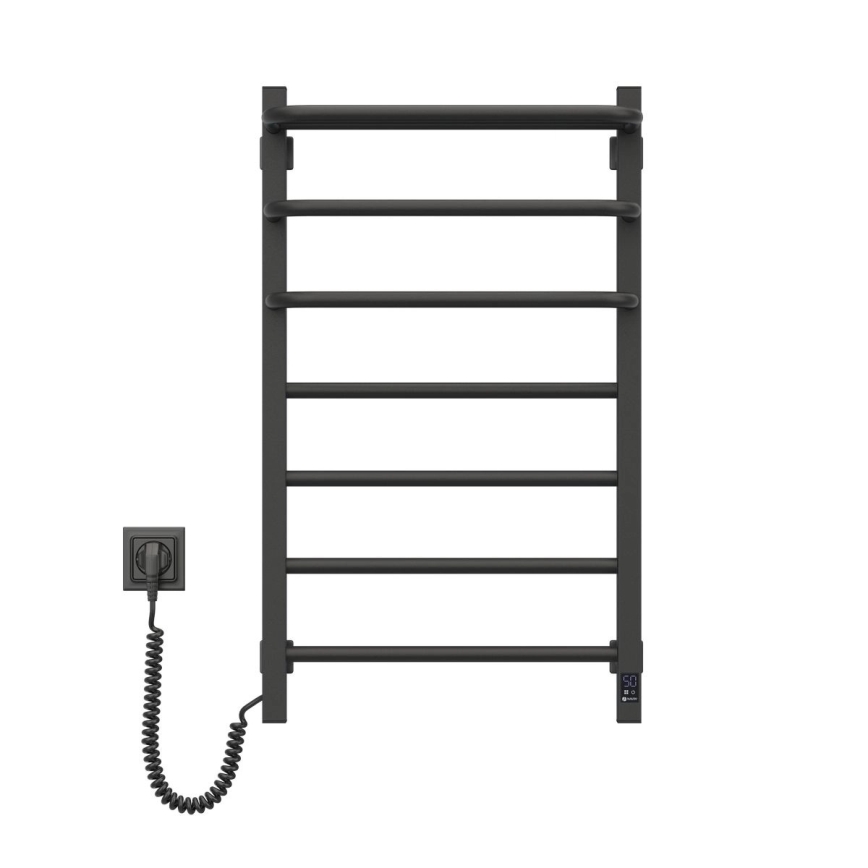 Vertaduro - Elektrický sušák na ručníky s termostatem DOR 155W/230V 80x48 cm IP44 černá levá
