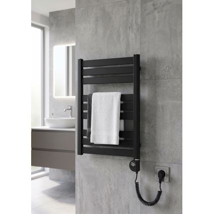 Vertaduro - Koupelnový radiátor s termostatem LUCY 400W 73x50 cm černá
