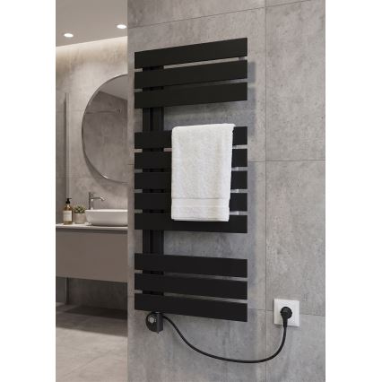 Vertaduro - Koupelnový radiátor s termostatem ZIVA 500W 109x50 cm černá