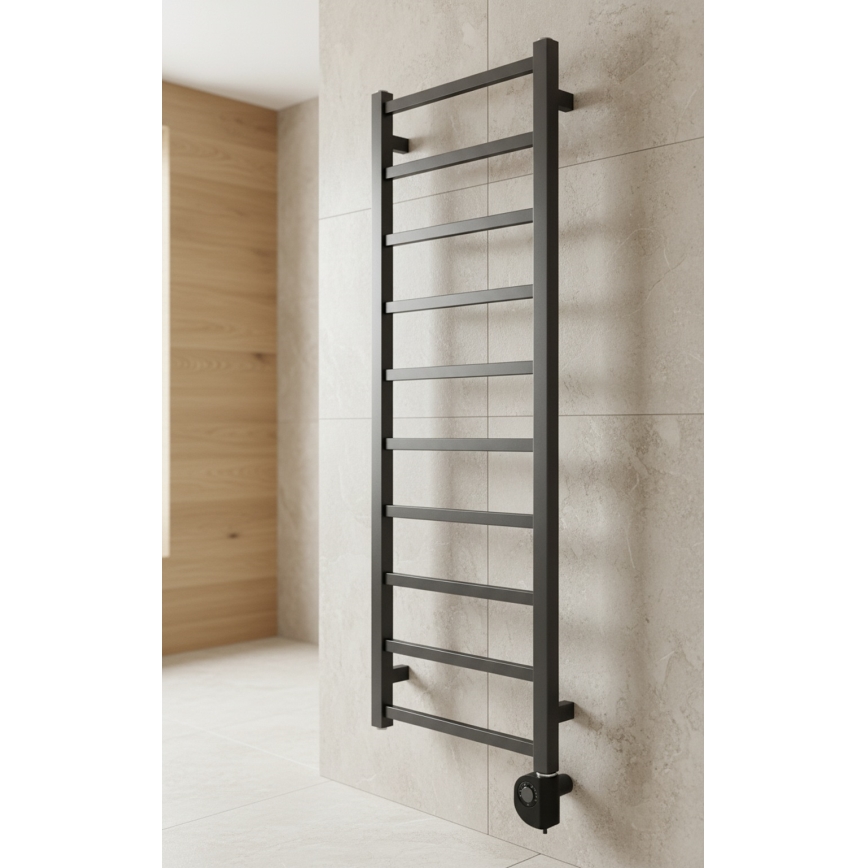 Vertaduro - Koupelnový radiátor s termostatem ZOE 400W 114x40 cm antracit
