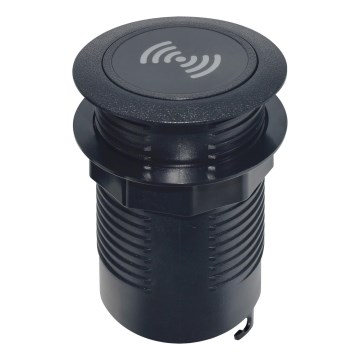 Vestavná bezdrátová nabíječka + USB A+C černá