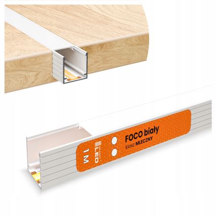 Vestavný profil pro LED pásky 1 m bílá