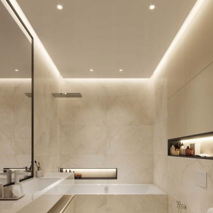 Vestavný profil pro LED pásky 1 m černá/bílá