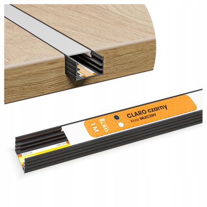 Vestavný profil pro LED pásky 1 m černá/bílá