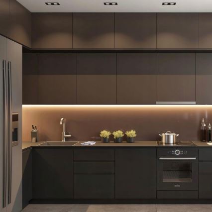 Vestavný profil pro LED pásky 1 m černá/čirá