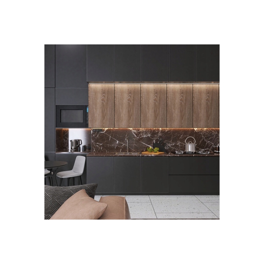 Vestavný profil pro LED pásky 1 m černá/čirá