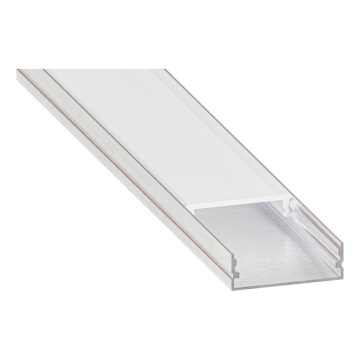 Vestavný profil pro LED pásky 1 m stříbrná/bílá