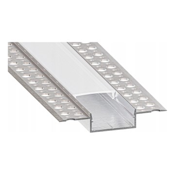 Vestavný profil pro LED pásky 1 m stříbrná/bílá