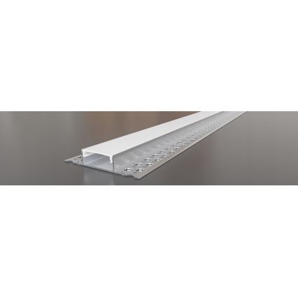 Vestavný profil pro LED pásky 1 m stříbrná/bílá