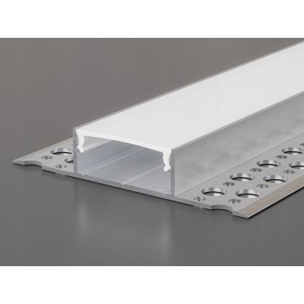 Vestavný profil pro LED pásky 1 m stříbrná/bílá