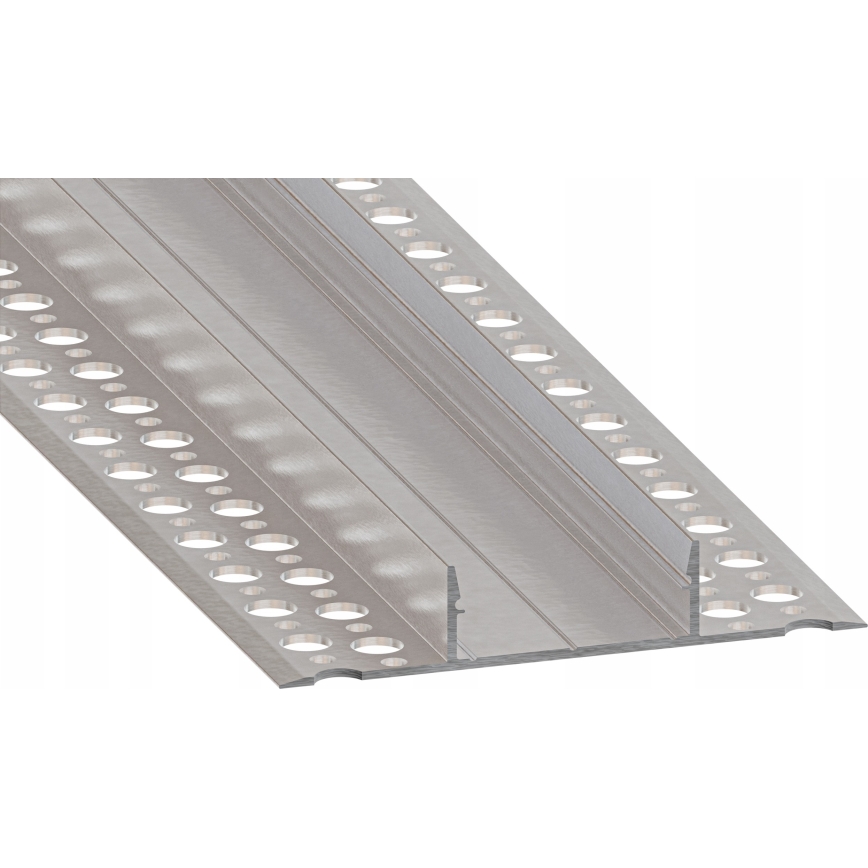 Vestavný profil pro LED pásky 1 m stříbrná/bílá