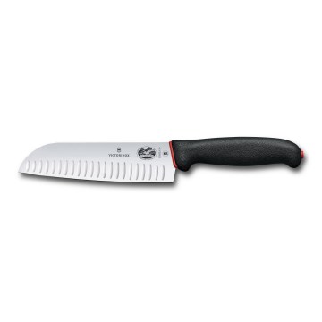 Victorinox - Kuchyňský nůž santoku DUAL GRIP 17 cm černá