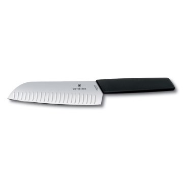 Victorinox - Kuchyňský nůž santoku SWISS MODERN 17 cm černá