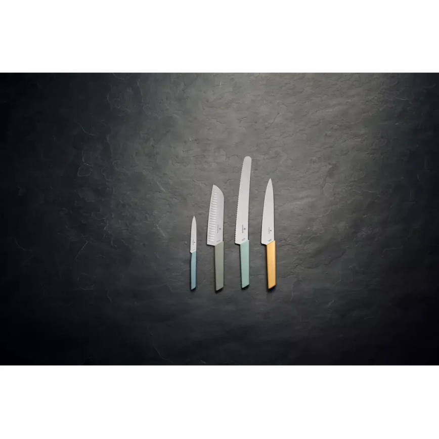 Victorinox - Kuchyňský nůž santoku SWISS MODERN 17 cm zelená