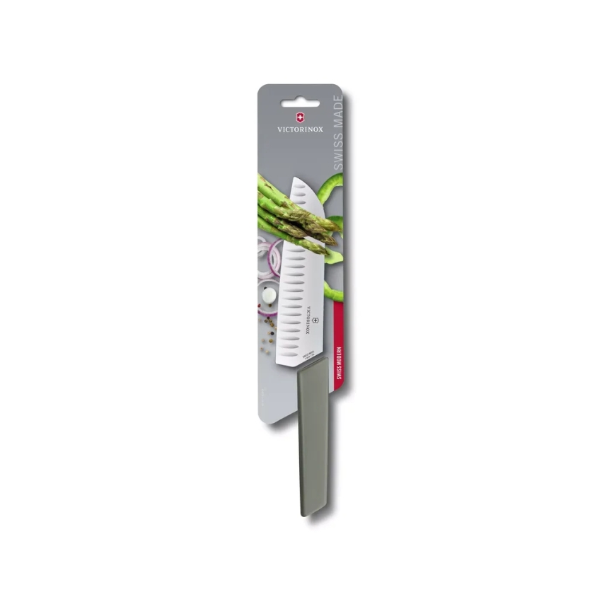 Victorinox - Kuchyňský nůž santoku SWISS MODERN 17 cm zelená