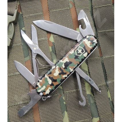 Victorinox - Multifunkční kapesní nůž 9,1 cm/14 funkcí zelená/hnědá