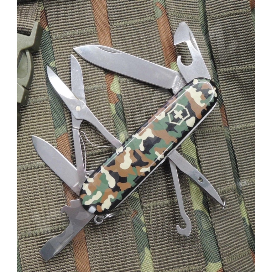 Victorinox - Multifunkční kapesní nůž 9,1 cm/14 funkcí zelená/hnědá