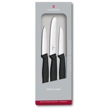 Victorinox - Sada kuchyňských nožů na zeleninu 3 ks černá