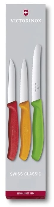 Victorinox - Sada kuchyňských nožů na zeleninu 3 ks mix barev
