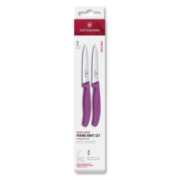 Victorinox - Sada kuchyňských nožů na zeleninu SWISS CLASSIC 10 cm 2 ks fialová