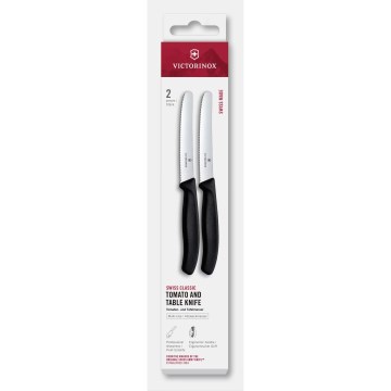 Victorinox - Sada kuchyňských nožů na zeleninu SWISS CLASSIC 11 cm 2 ks černá