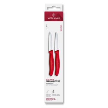 Victorinox - Sada kuchyňských nožů na zeleninu SWISS CLASSIC 8 cm 2 ks červená