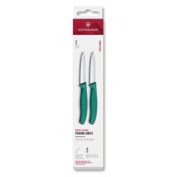 Victorinox - Sada kuchyňských nožů na zeleninu SWISS CLASSIC 8 cm 2 ks tyrkysová