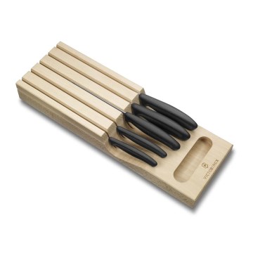Victorinox - Sada kuchyňských nožů s organizérem SWISS CLASSIC 6 ks buk/béžová