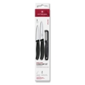Victorinox - Sada kuchyňských nožů se škrabkou SWISS CLASSIC 3 ks černá