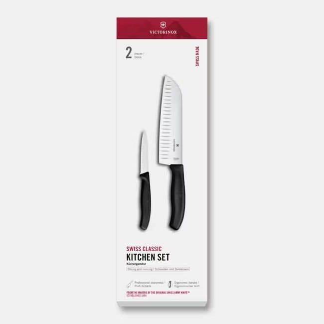 Victorinox - Sada kuchyňských nožů SWISS CLASSIC 2 ks černá