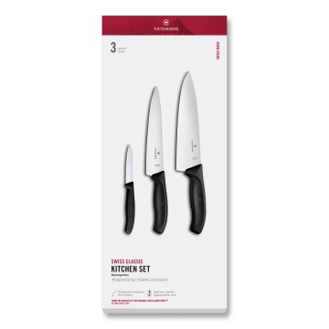 Victorinox - Sada kuchyňských nožů SWISS CLASSIC 3 ks černá