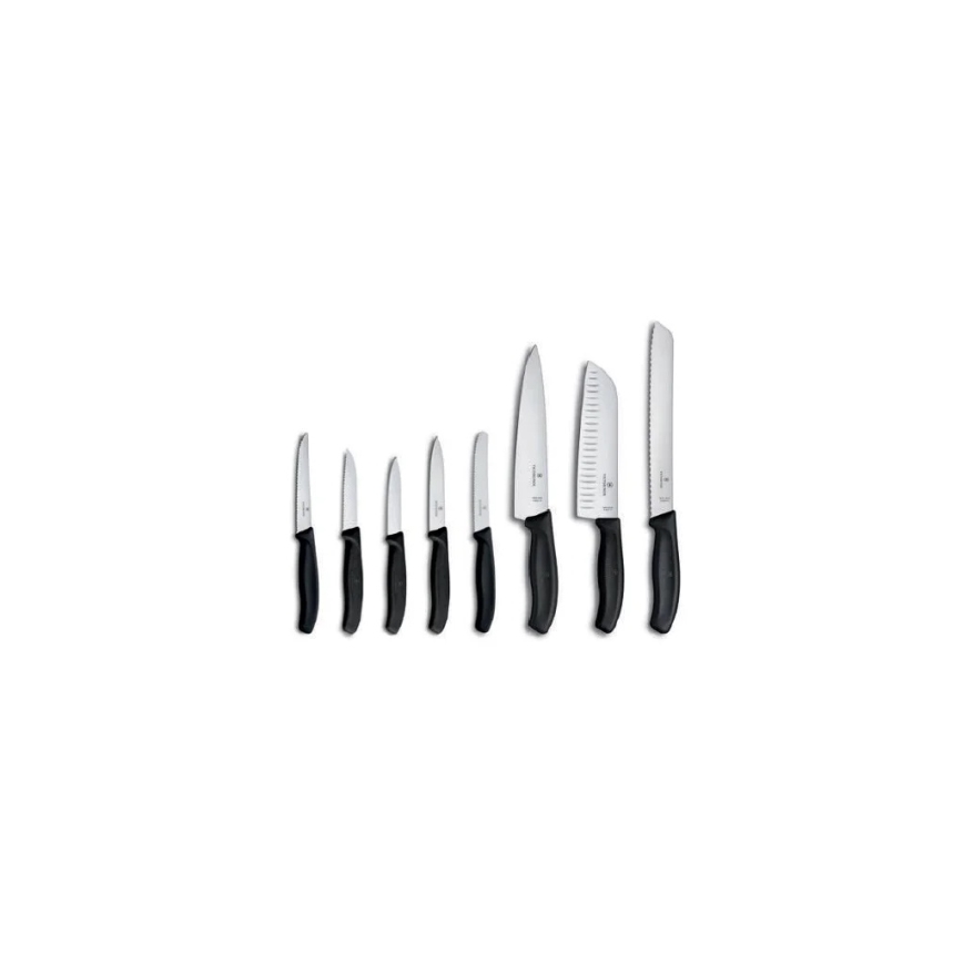 Victorinox - Sada kuchyňských nožů ve stojanu SWISS CLASSIC 9 ks buk/béžová