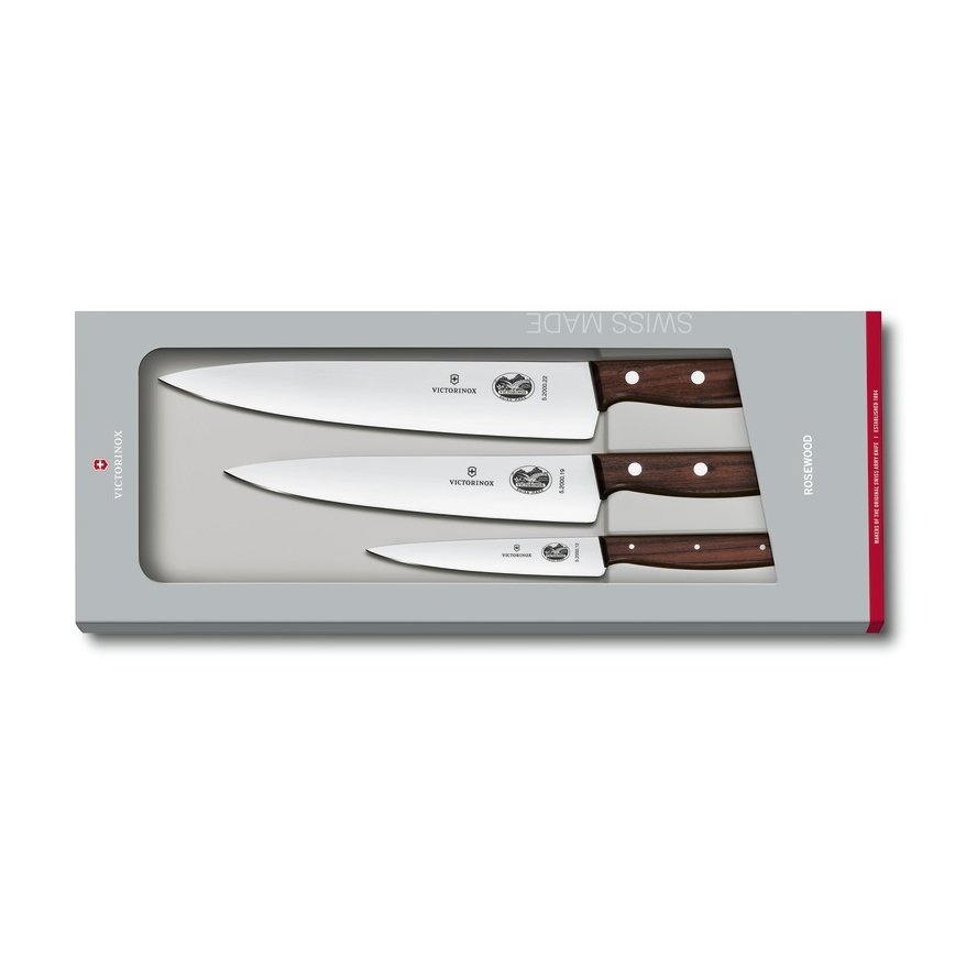 Victorinox - Sada kuchyňských nožů WOOD 3 ks javor