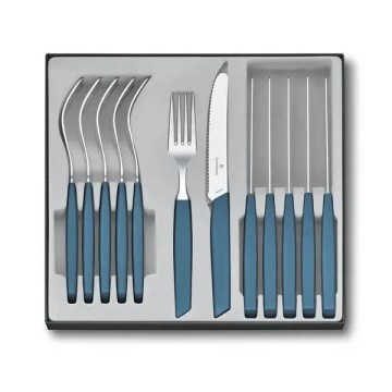 Victorinox - Sada příborů SWISS MODERN 12 ks modrá