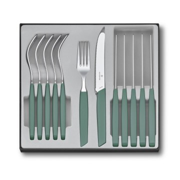 Victorinox - Sada příborů SWISS MODERN 12 ks tyrkysová