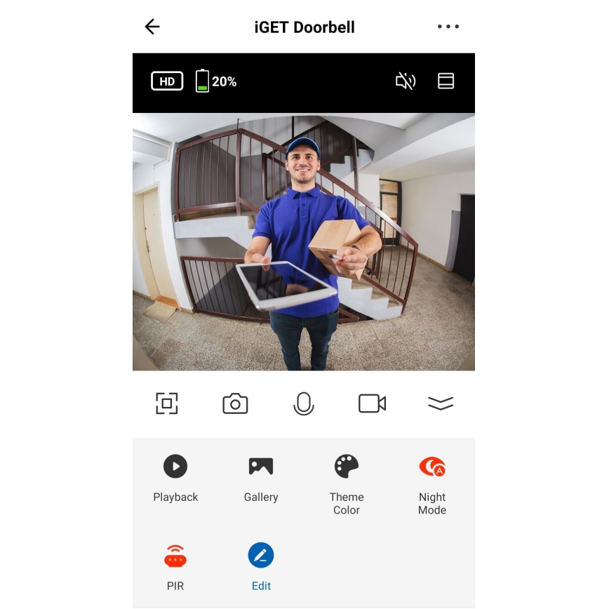 Videozvonek se senzorem pohybu Full HD 1080p 5200 mAh IP65 Wi-Fi antracit