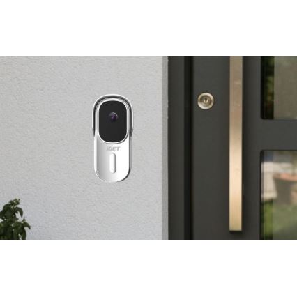 Videozvonek se senzorem pohybu Full HD 1080p 5200 mAh IP65 Wi-Fi  Tuya bílá