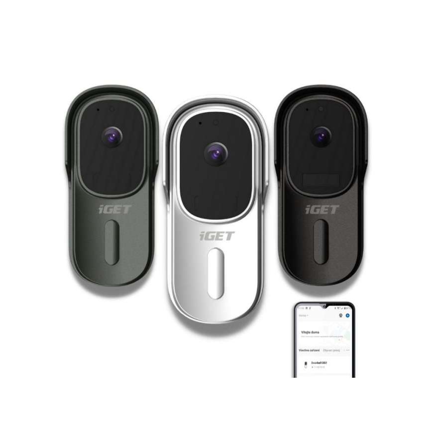 Videozvonek se senzorem pohybu Full HD 1080p 5200 mAh IP65 Wi-Fi  Tuya bílá