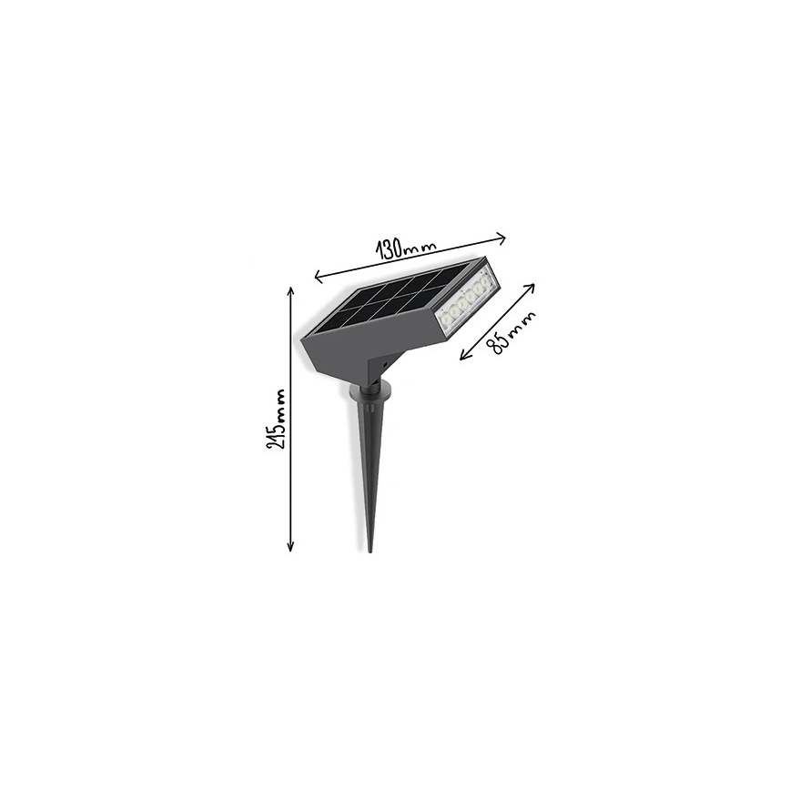 Viking - LED Solární lampa LED/1,4W/3,7V IP65 3000K