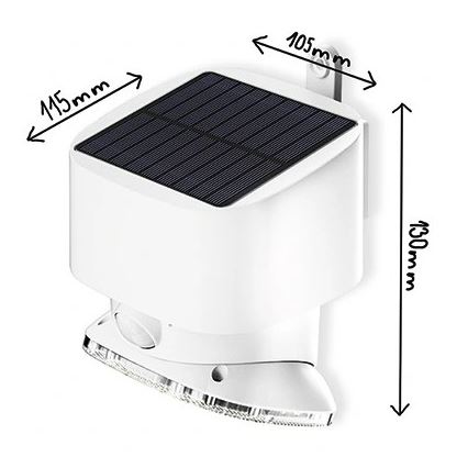 Viking - LED Solární nástěnné svítidlo se senzorem LED/1W/3,7V IP44 3000/4000K 4000 mAh