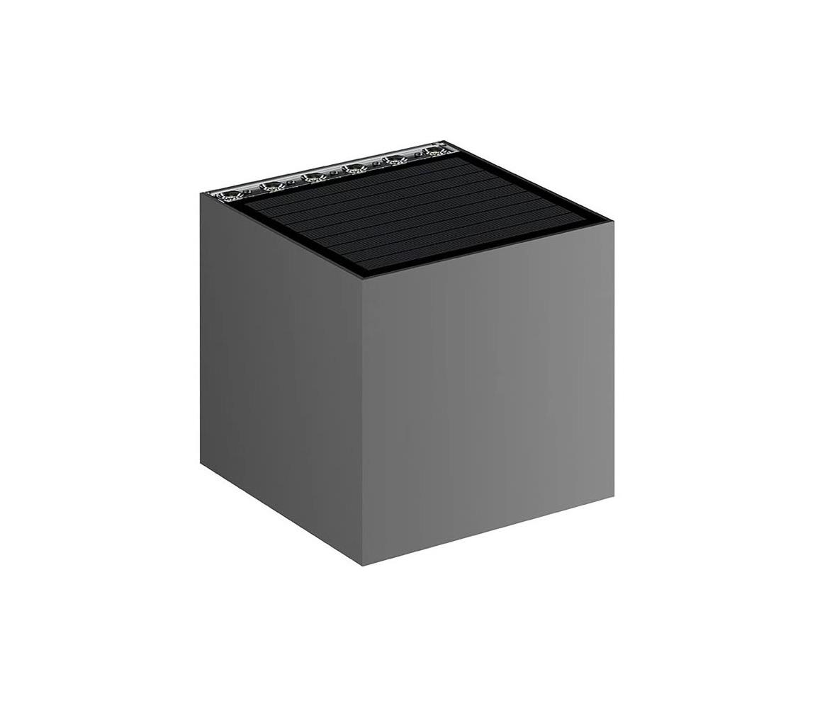 Viking Technology Viking - LED Stm. solární nástěnné svítidlo LED/1W/3,7V IP54 4000K 2000 mAh VSR32 Antracit